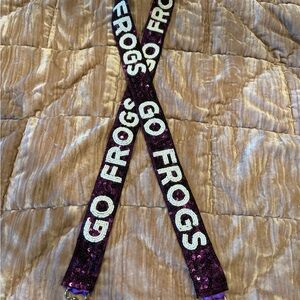 Purple Sequin 'Go Frogs' Strap